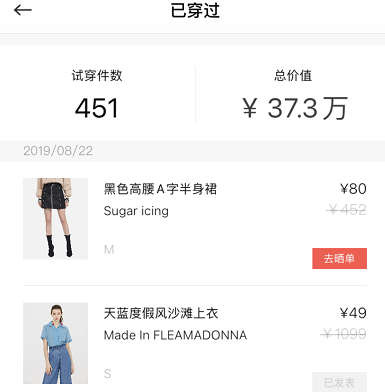 阿灵租借过的衣服总价值超过37万元  图片来源：阿灵供图